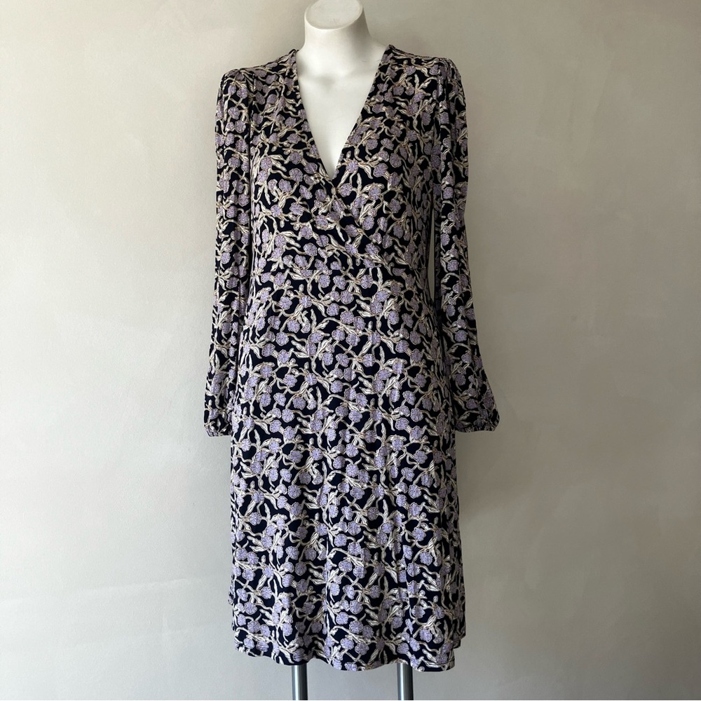 Boden | Easy Fix Jersey Floral Wrap Midi Dress